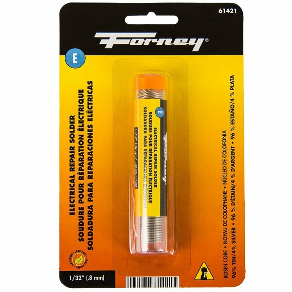Forney Solder, Lead Free LF, Electrical Repair, Rosin Core, 1/32 in, .35 Ounce 61421
